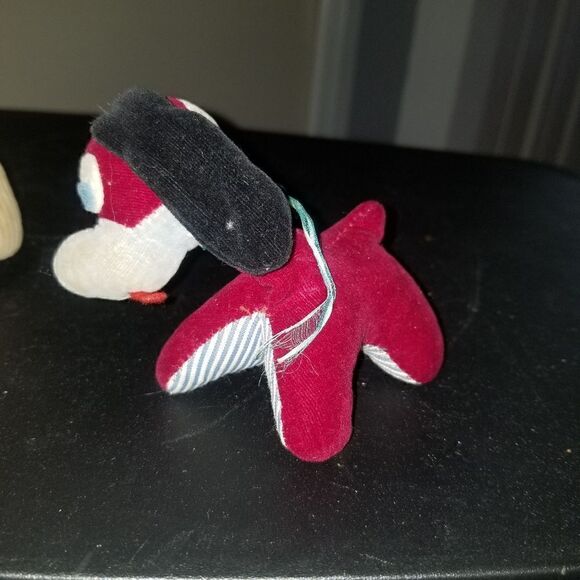 Plush Stuffed Toy Red Maroon Dog 1960's Holiday Fair Hedaya Carnival Prize+ - Picture 4 of 16